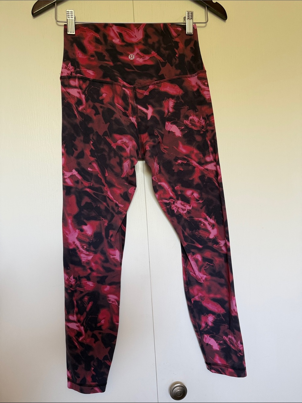 lululemon athletica Pink & Black Patterned High-Rise Leggings